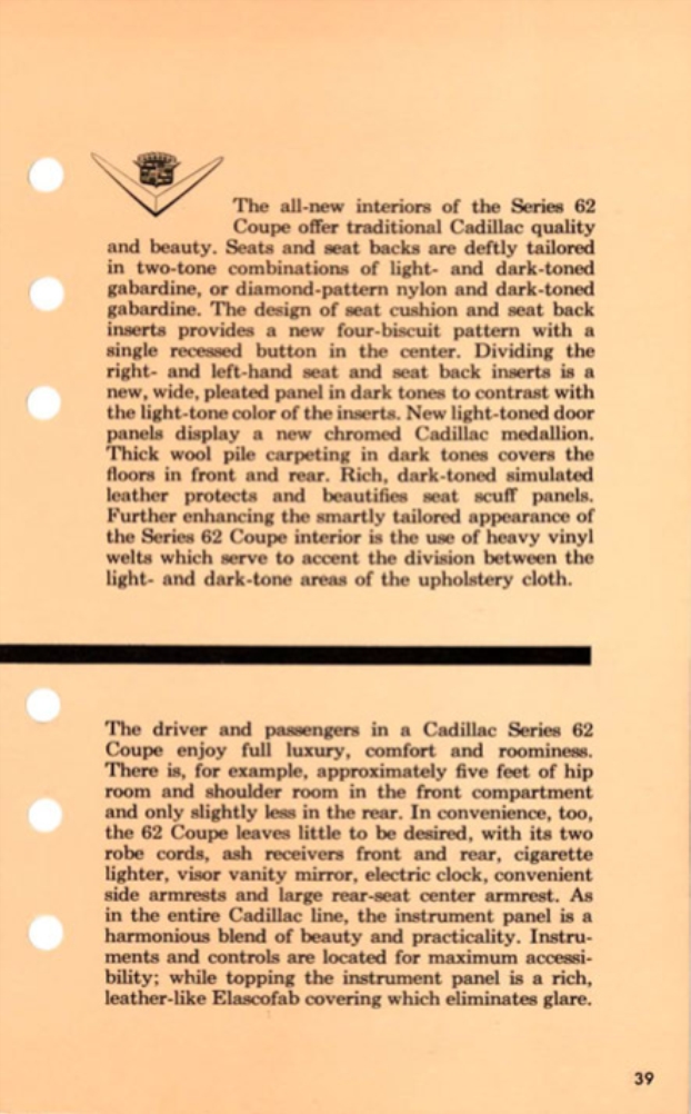 1955 Cadillac Salesmans Data Book Page 85